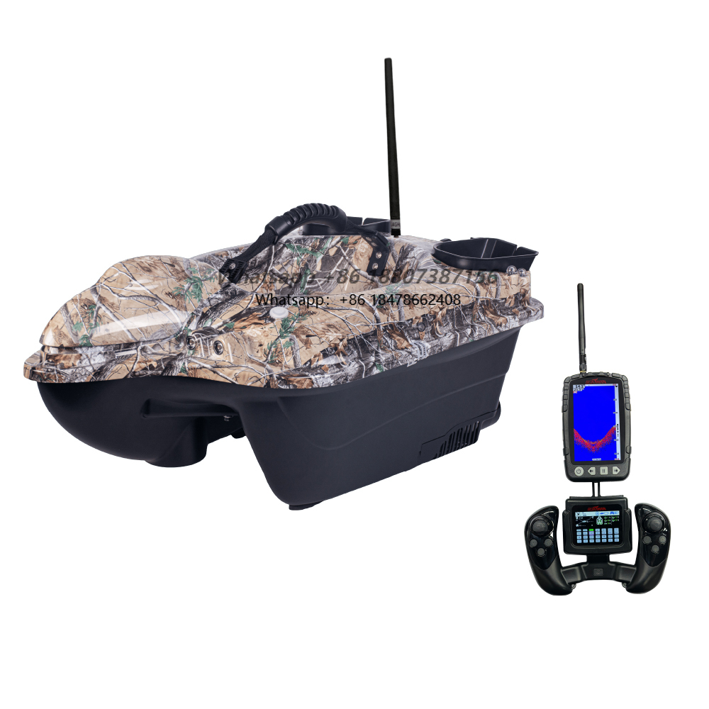 Fishing Boat Gps - 戦闘機のようなプロ仕様の餌釣り機器、遠隔操作500メートル対応、餌ボートGPSとソナー搭載、3つのシリオバ付き
