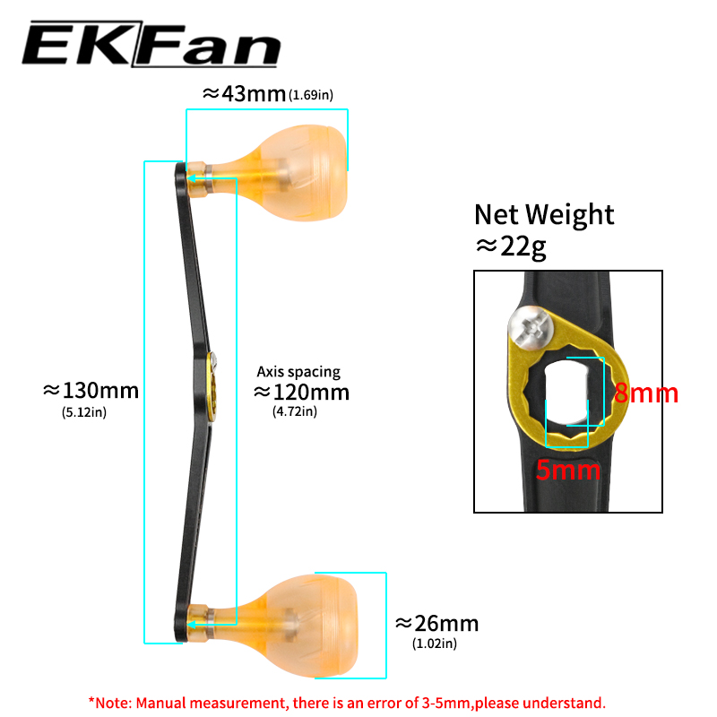 EKFan 130 ミリメートル超軽量合金ハンドル 22 グ - Fishing Boat Steering Wheel のレビューと価格